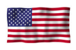 Flagge USA (mit Freistellungspfad / clipping-path)