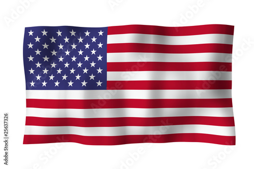 Illustration: Flagge USA (mit Freistellungspfad / clipping-path) Flagge USA (mit Freistellungspfad / clipping-path)