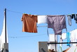 laundry hanging on a clothesline laundry hanging on a clothesline