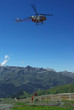 Hubschrauber in Alpen