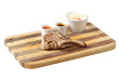 meat and sause on a cutting board meat and sause on a cutting board