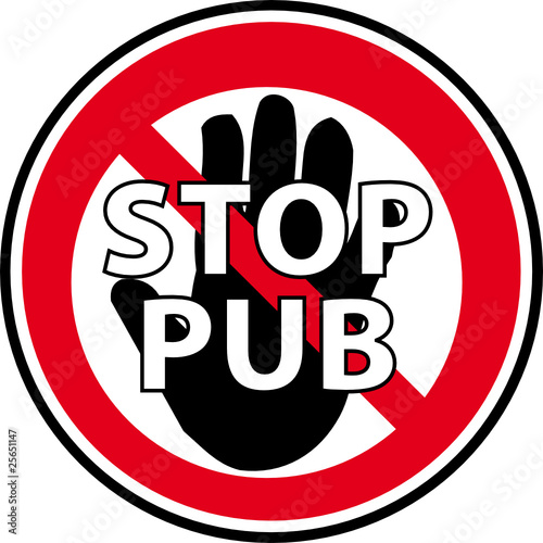 Vecteur : stop pub stop pub