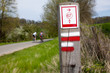 sign on a walking trail sign on a walking trail