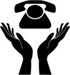 Call us we care illustration - vector Call us we care illustration - vector