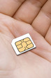 micro-sim Karte in der Hand