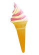 Glace italienne 2 parfums, vecteur Glace italienne 2 parfums, vecteur
