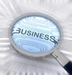Business with a magnifying glass