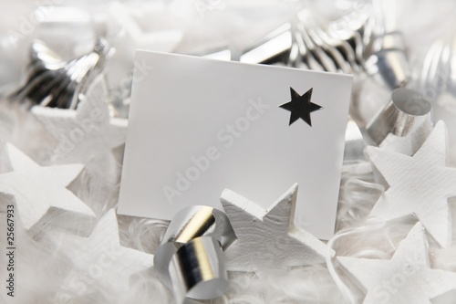Photo: Weiße Weihnachtskarte Weiße Weihnachtskarte