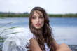 Beautiful angel at the river Beautiful angel at the river