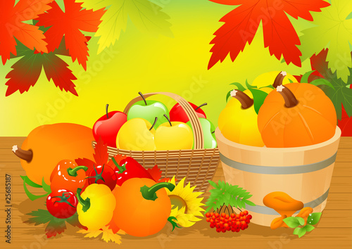 Vector: Autumn abundance Autumn abundance