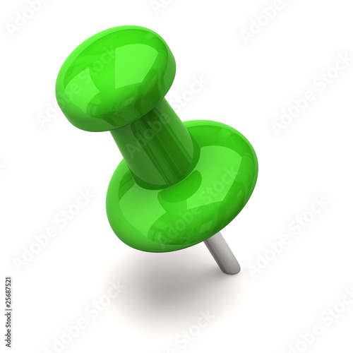 Illustration: Green thumbtack Green thumbtack