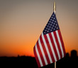 american toy flag at sunset american toy flag at sunset