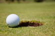 golf hole with ball