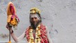 Sadhu at the ghats in Varanasi, India.