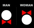 Man and woman signs