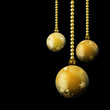 Christmas background with golden baubles Christmas background with golden baubles