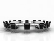 conference table isolated on white background