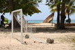 But de football à la plage tropicale