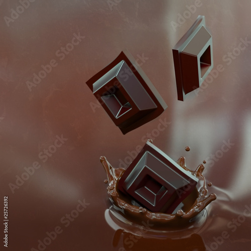 Illustration: Pioggia di cubetti di cioccolato Pioggia di cubetti di cioccolato