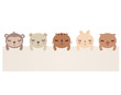 cute animals with blank sign.bear,cat,rabbit,pig and monkey.