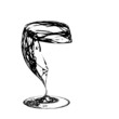 The stylized wine glass for fault The stylized wine glass for fault