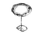 The stylized wine glass for fault The stylized wine glass for fault