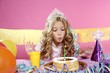 little blond girl in a birthday party little blond girl in a birthday party
