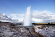 Eruption of famous geyser Stokkur, Iceland