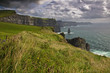 landscape and seascape on a cloudy day west ireland