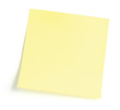 Blank Yellow To-Do List Sticker Closeup isolated