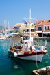 Greek island harbor village, Fiscardo, Kefalonia, Greece