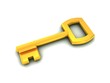 golden key on white golden key on white