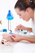 manicurist at work