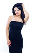 Sexy lady with black hair