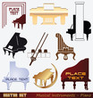 Vector set: Musical Instrument - Piano