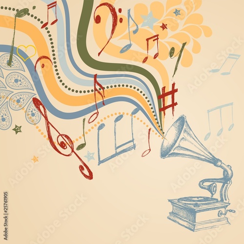 wallpaper retro music. Retro music background