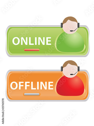 Vector: Live help signs Live help signs