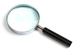 Magnifying glass on white background
