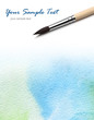 background with artists brush and watercolor painted