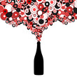 Bottle with wine aroma