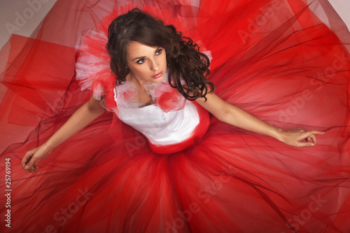 Photo: Romantic style shot of a beauty brunette Romantic style shot of a beauty brunette