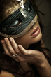 Portrait of a young woman wearing mask