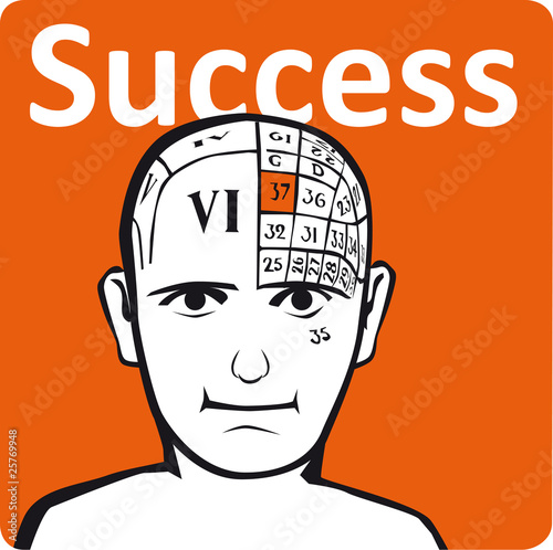 Vector: A psychology model - the success section of the brain A psychology model - the success section of the brain