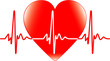 Background with heart and heartbeat symbol - vector Background with heart and heartbeat symbol - vector