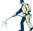 pest control exterminator spraying