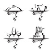 restaurants icon set