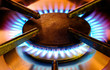 Photo: Old gas cooker hob in operation Old gas cooker hob in operation