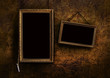 Old menu board with grungy floral background Old menu board with grungy floral background