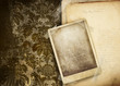 Vintage floral background with old papers and photos Vintage floral background with old papers and photos