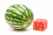 piece of watermelon and watermelon